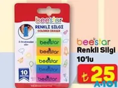 BEESTAR RENKLİ SİLGİ 10'LU